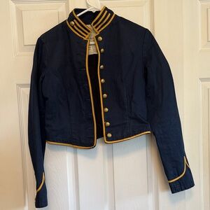 Denim and Supply Ralph Lauren Navy and Gold Military Style Women's Jacket
